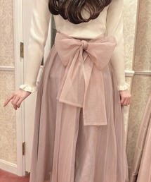 F i.n.t | 【2サイズ展開】バックリボン２wayコルセットチュールスカート/F&A(スカート)