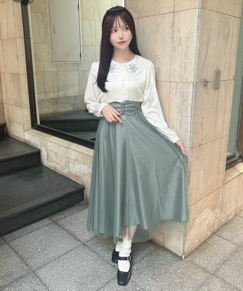 F.i.n.t(フィント) 2way コルセットチュールスカート バックリボン2wayコルセットチュールスカート | フィント(FINT