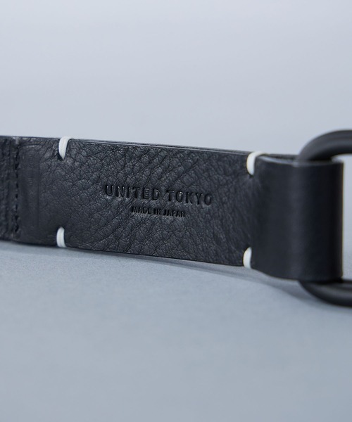 STUDIOUS（ステュディオス）の「【UNITED TOKYO/ユナイテッドトウキョウ】ダブルリングレザーベルト（ベルト・メンズ・ブラック・FREE）」の2枚目の写真