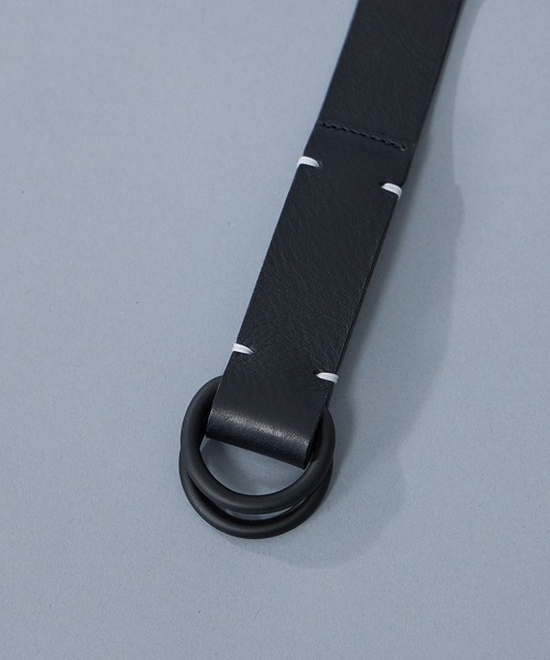 STUDIOUS（ステュディオス）の「【UNITED TOKYO/ユナイテッドトウキョウ】ダブルリングレザーベルト（ベルト・メンズ・ブラック・FREE）」の3枚目の写真