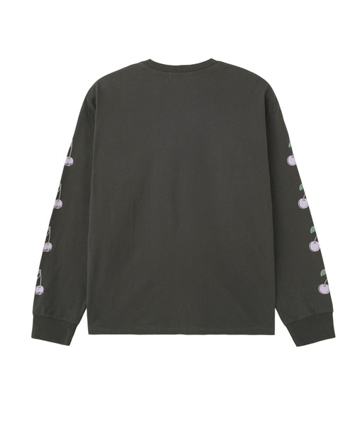 tシャツ ミルクフェド MILKFED SIDE CHERRIES WIDE LS TEE レディース トップス カットソー グレー ロンティ 長袖 MILKFED.｜SIDE CHERRIES WIDE L/S TEE MILKFED. | Rakuten