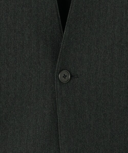 green label relaxing(グリーンレーベルリラクシング)の「A+ ポリエステルツイード 1B ノーカラー ジャケット -ウォッシャブル・ストレッチ・防シワ-(ノーカラージャケット・メンズ・ダークグリーン/ネイビー・S/M/L/XL)」の21枚目の写真
