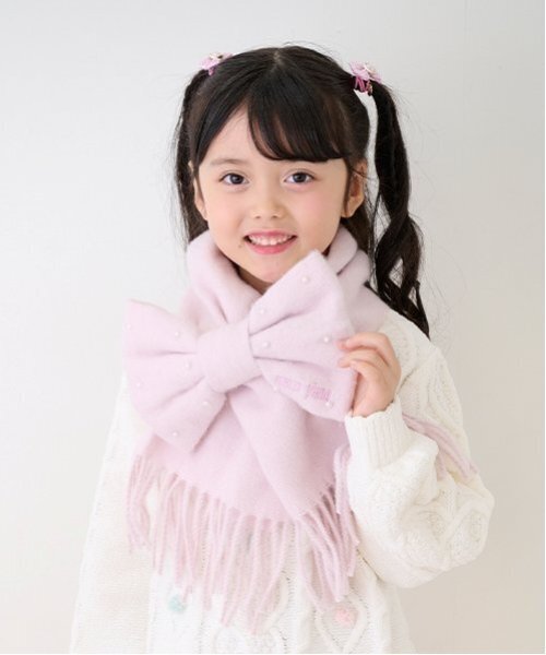 セール】リボンモチーフ ニットマフラー（マフラー）｜mezzo