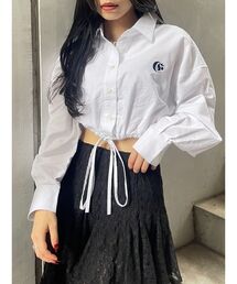 EVRIS | リボンデザインショートストライプシャツ(シャツ/ブラウス)