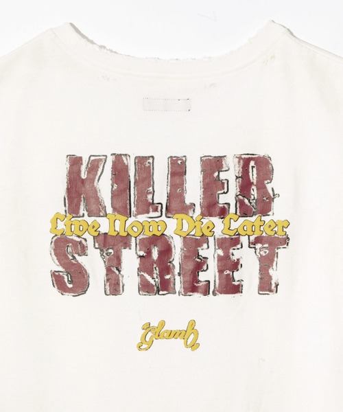 glamb(グラム)の「Grunge Sleeveless T-Shirt / グランジスリーブレスTシャツ(タンクトップ・メンズ・ブラック/ホワイト・S/M/L)」の13枚目の写真