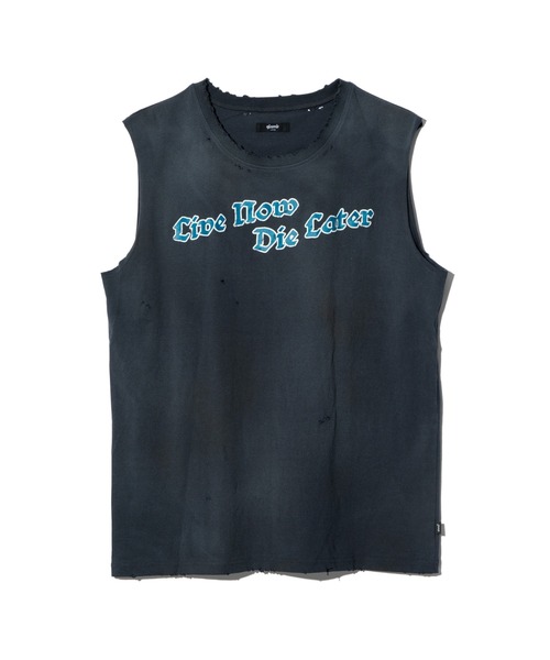glamb(グラム)の「Grunge Sleeveless T-Shirt / グランジスリーブレスTシャツ(タンクトップ・メンズ・ブラック/ホワイト・S/M/L)」の15枚目の写真