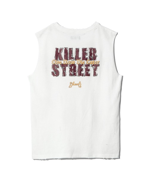 glamb(グラム)の「Grunge Sleeveless T-Shirt / グランジスリーブレスTシャツ(タンクトップ・メンズ・ブラック/ホワイト・S/M/L)」の17枚目の写真