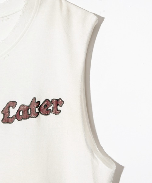 glamb(グラム)の「Grunge Sleeveless T-Shirt / グランジスリーブレスTシャツ(タンクトップ・メンズ・ブラック/ホワイト・S/M/L)」の19枚目の写真