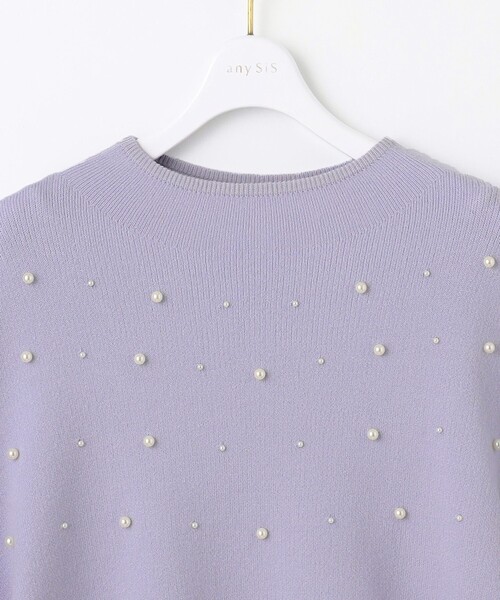 ANY SIS（エニィスィス）の「【洗える】パール調ディテール ニット（ニット/セーター・レディース・ブラック系/ライラック系/ライトグレー系・2）」の14枚目の写真