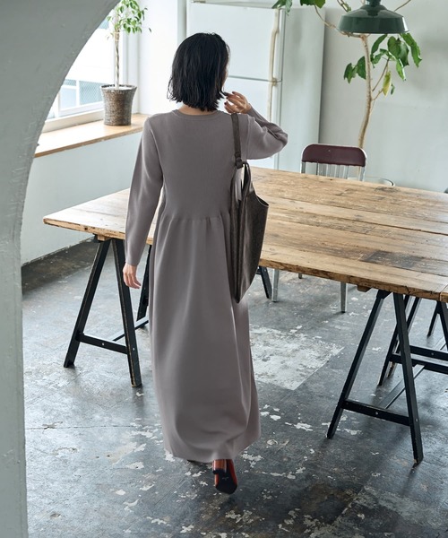 STYLE DELI(スタイルデリ)の「スポンディッシュ立体スカートワンピース(ワンピース・レディース・ライトグレー/ブルー系その他/ネイビー・MEDIUM/SMALL)」の13枚目の写真