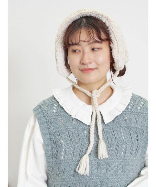 Samansa Mos2（サマンサ モスモス）の「2WAYイヤマフ付け襟（ストール/ショール・レディース・モカ/オフホワイト・F）」の17枚目の写真