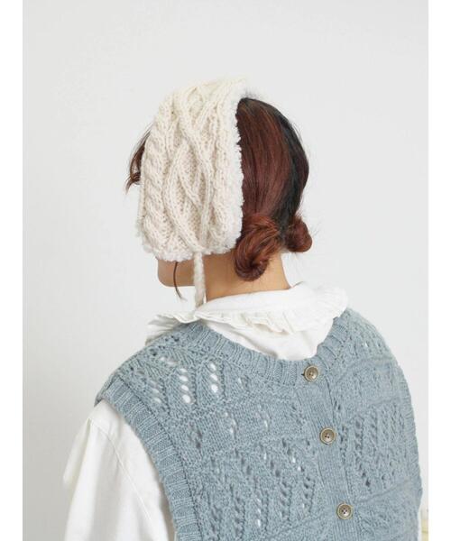 Samansa Mos2（サマンサ モスモス）の「2WAYイヤマフ付け襟（ストール/ショール・レディース・モカ/オフホワイト・F）」の16枚目の写真