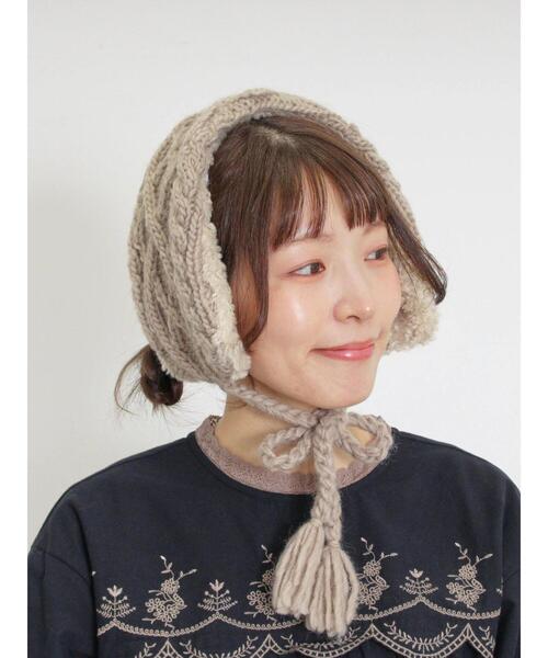 Samansa Mos2（サマンサ モスモス）の「2WAYイヤマフ付け襟（ストール/ショール・レディース・モカ/オフホワイト・F）」の12枚目の写真