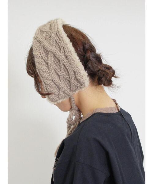 Samansa Mos2（サマンサ モスモス）の「2WAYイヤマフ付け襟（ストール/ショール・レディース・モカ/オフホワイト・F）」の11枚目の写真