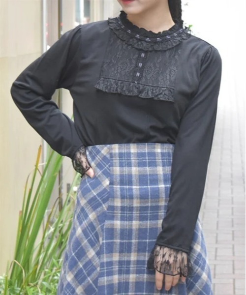 axes femme(アクシーズファム)の「静電気防止レース切替インナー(その他アンダーウェア/インナー・レディース・キナリ/ピンク/ブラック・FREE)」の4枚目の写真