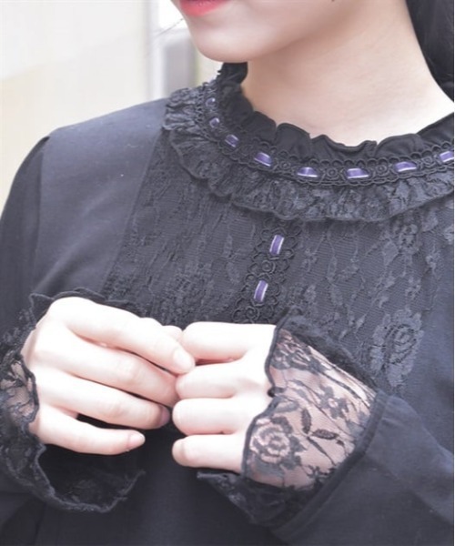 axes femme(アクシーズファム)の「静電気防止レース切替インナー(その他アンダーウェア/インナー・レディース・キナリ/ピンク/ブラック・FREE)」の11枚目の写真