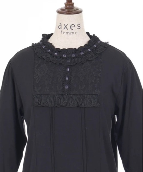 axes femme(アクシーズファム)の「静電気防止レース切替インナー(その他アンダーウェア/インナー・レディース・キナリ/ピンク/ブラック・FREE)」の15枚目の写真