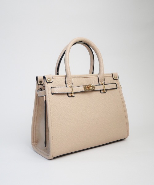 CURI BISCUI(キュリ ビスキュイ)の「メタルベルトデザイン シンプルトートバッグ(ハンドバッグ・レディース・ベージュ/ブラック・FREE)」の14枚目の写真