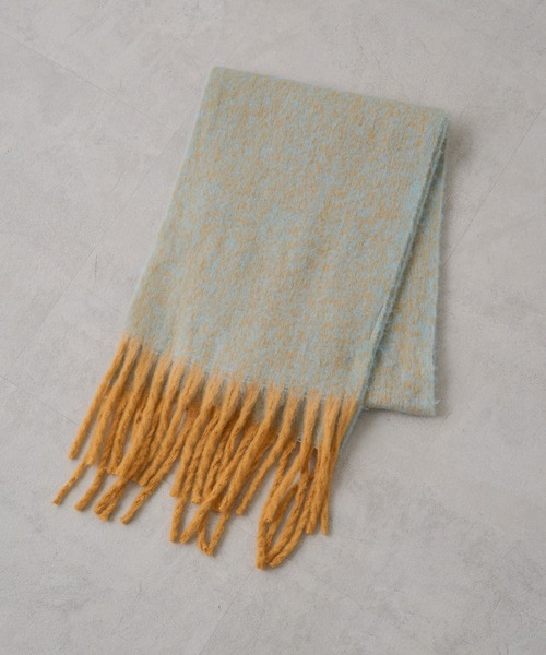 PUAL CE CIN（ピュアルセシン）の「起毛フェイクウールメランジマフラー（マフラー・レディース・ミント/オレンジ/ブルー・FREE）」の3枚目の写真