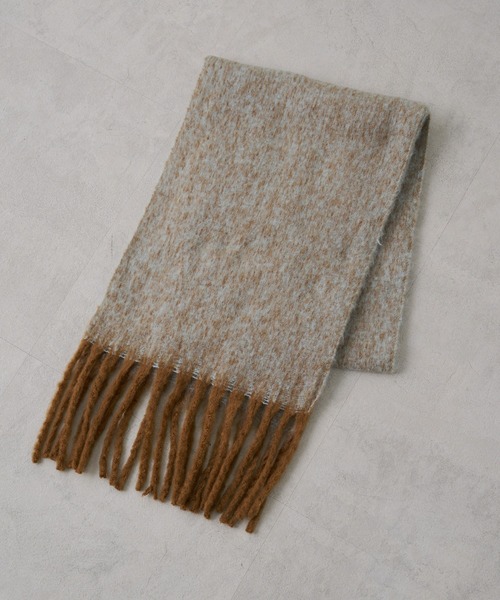 PUAL CE CIN（ピュアルセシン）の「起毛フェイクウールメランジマフラー（マフラー・レディース・ミント/オレンジ/ブルー・FREE）」の4枚目の写真