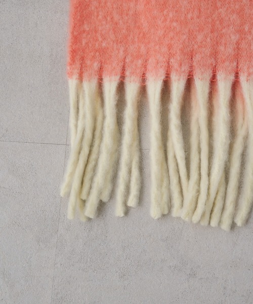 PUAL CE CIN（ピュアルセシン）の「起毛フェイクウールメランジマフラー（マフラー・レディース・ミント/オレンジ/ブルー・FREE）」の9枚目の写真