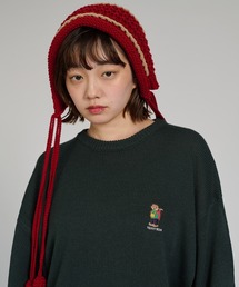 kutirlune/手編み風タッセルニット帽