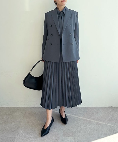 N.O.R.C（ノーク）の「ピークドラペルブレザー【CLEAN MOTION】（テーラードジャケット・レディース・ブラック/グレー・S/M）」の8枚目の写真