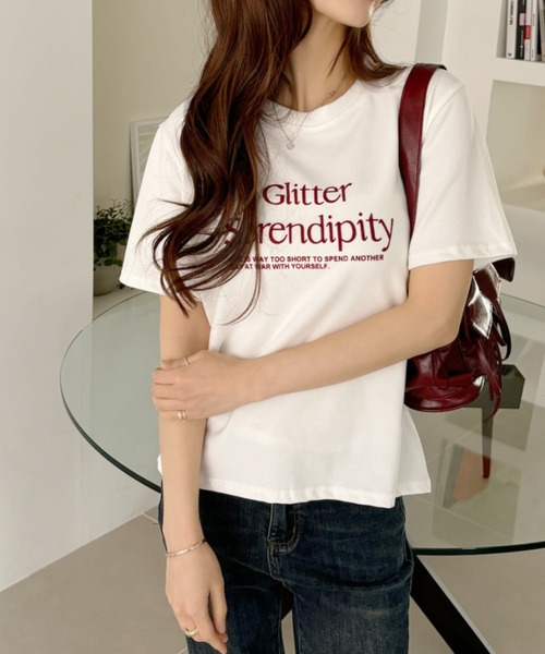 Ada.(エイダ)の「表面感 ロゴ ベーシック Tシャツ(Tシャツ/カットソー・レディース・ホワイト/ブラウン/レッド/グレー・FREE)」の14枚目の写真
