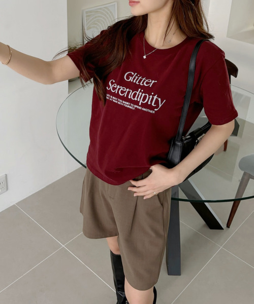 Ada.(エイダ)の「表面感 ロゴ ベーシック Tシャツ(Tシャツ/カットソー・レディース・ホワイト/ブラウン/レッド/グレー・FREE)」の10枚目の写真
