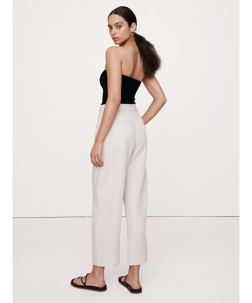 2着セット Banana Republic Sirolo リネン パンツ セール】ハイライズ バレル テンセル(TM)リネン パンツ（その他