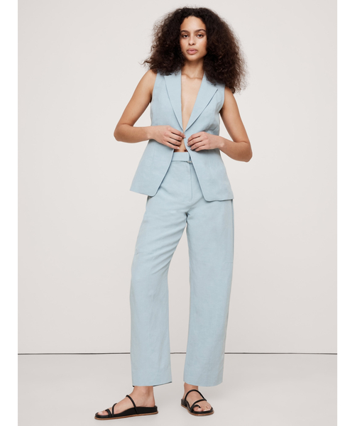 2着セット Banana Republic Sirolo リネン パンツ セール】ハイライズ バレル テンセル(TM)リネン パンツ（その他