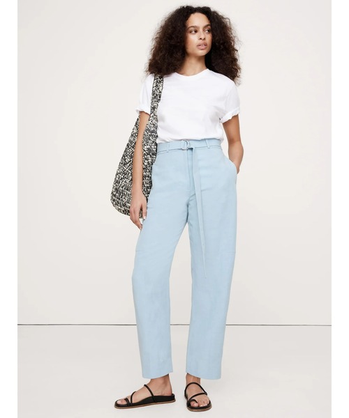2着セット Banana Republic Sirolo リネン パンツ セール】ハイライズ バレル テンセル(TM)リネン パンツ（その他