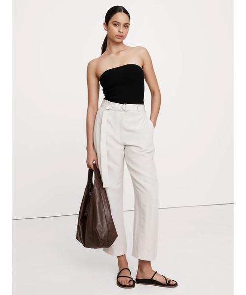2着セット Banana Republic Sirolo リネン パンツ セール】ハイライズ バレル テンセル(TM)リネン パンツ（その他