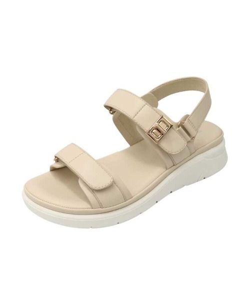 MODE KAORI(モードカオリ)の「ダブルベルクロスポーツサンダル/21529(サンダル・レディース・ブラック/ライトベージュ/シルバー・22.5cm/23cm/23.5cm/24cm/24.5cm/25cm)」の16枚目の写真