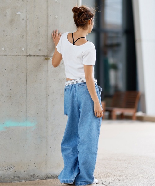 BILLABONG(ビラボン)の「BILLABONG/ビラボン 2WAYミニTシャツ BF013-217(Tシャツ/カットソー・レディース・ホワイト/ピンク/ブラック・L/M)」の8枚目の写真