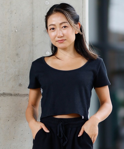 BILLABONG(ビラボン)の「BILLABONG/ビラボン 2WAYミニTシャツ BF013-217(Tシャツ/カットソー・レディース・ホワイト/ピンク/ブラック・L/M)」の9枚目の写真