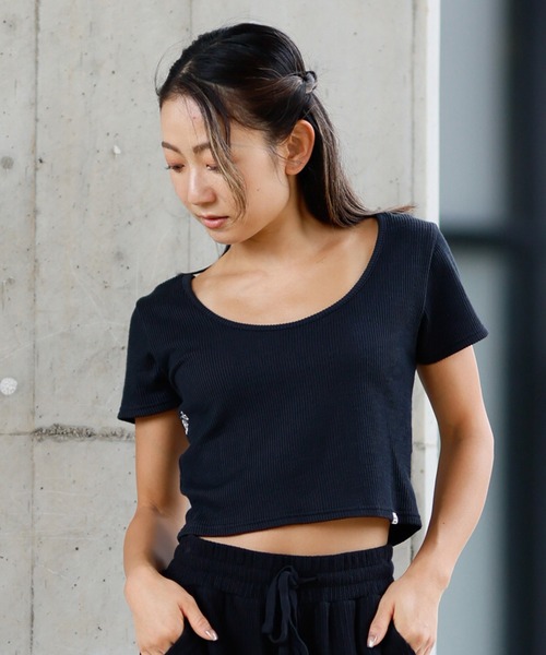 BILLABONG(ビラボン)の「BILLABONG/ビラボン 2WAYミニTシャツ BF013-217(Tシャツ/カットソー・レディース・ホワイト/ピンク/ブラック・L/M)」の16枚目の写真