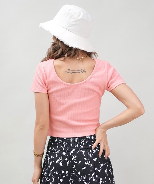 BILLABONG(ビラボン)の「BILLABONG/ビラボン 2WAYミニTシャツ BF013-217(Tシャツ/カットソー・レディース・ホワイト/ピンク/ブラック・L/M)」の19枚目の写真