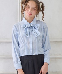 Amourire girl（アムリールガール）の「英字ロゴ入りリボンタイブラウス（シャツ/ブラウス）」