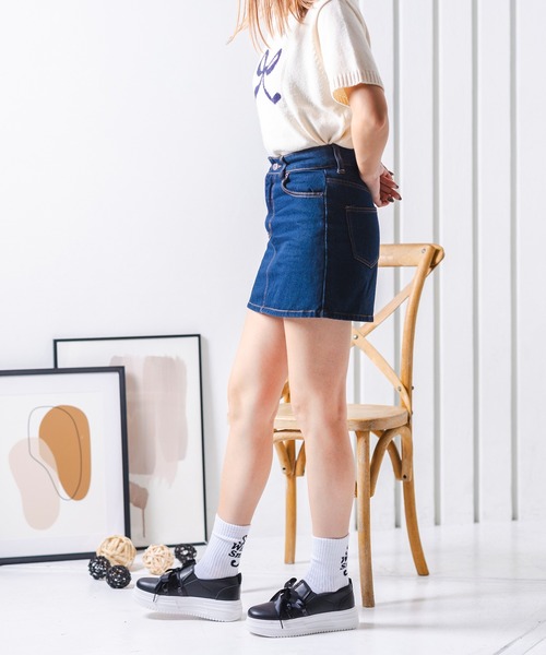 attagirl(アタガール)の「厚底リボンデザインスリッポン(スニーカー・レディース・シルバー/ブラック/ホワイト・3L/LL/L/M/S)」の17枚目の写真
