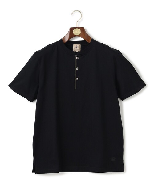 J.PRESS(ジェイプレス)の「シルケット天竺ヘンリーネック Tシャツ(Tシャツ/カットソー・メンズ・アイボリー系/ブラック系・MEDIUM/X-LARGE/LARGE)」の7枚目の写真