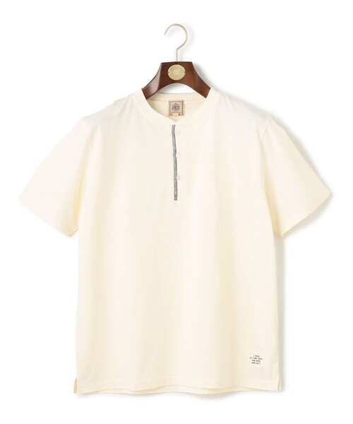 J.PRESS(ジェイプレス)の「シルケット天竺ヘンリーネック Tシャツ(Tシャツ/カットソー・メンズ・アイボリー系/ブラック系・MEDIUM/X-LARGE/LARGE)」の13枚目の写真