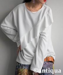antiqua（アンティカ）の「フリルデザイントップス（Tシャツ/カットソー）」