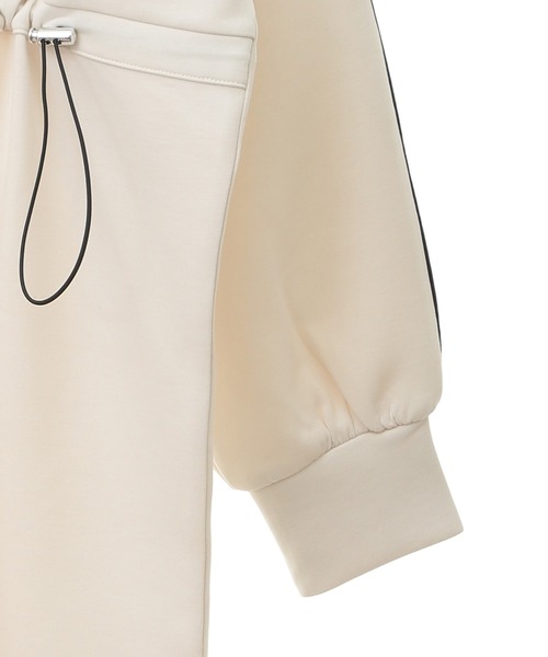 Green　Parks（グリーンパークス）の「ハーフZIPトラックワンピース（ワンピース・レディース・チャコールグレー/アイボリー・FREE）」の20枚目の写真