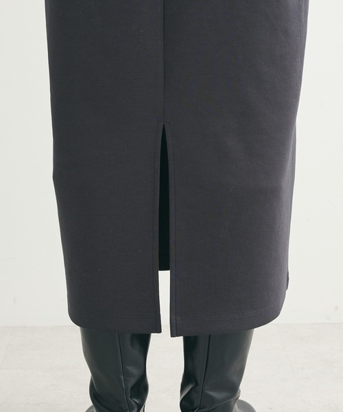 Green　Parks（グリーンパークス）の「ハーフZIPトラックワンピース（ワンピース・レディース・チャコールグレー/アイボリー・FREE）」の16枚目の写真