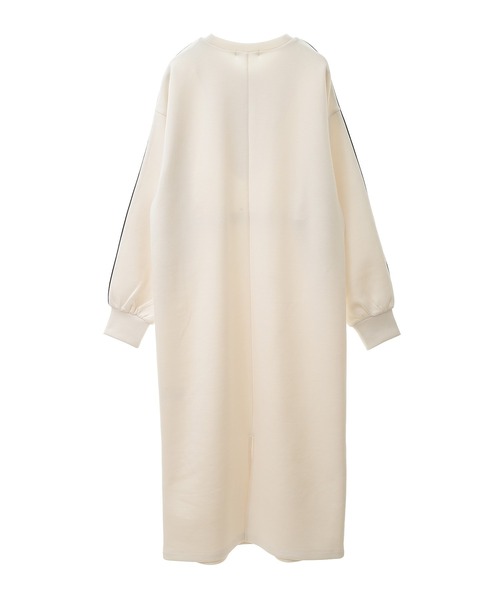 Green　Parks（グリーンパークス）の「ハーフZIPトラックワンピース（ワンピース・レディース・チャコールグレー/アイボリー・FREE）」の18枚目の写真