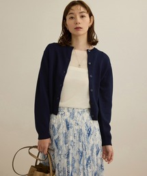 ROPE' | 【洗える】クルーネックミドルゲージカーディガン【オーガニックコットン】/セット対応(ニット/セーター)
