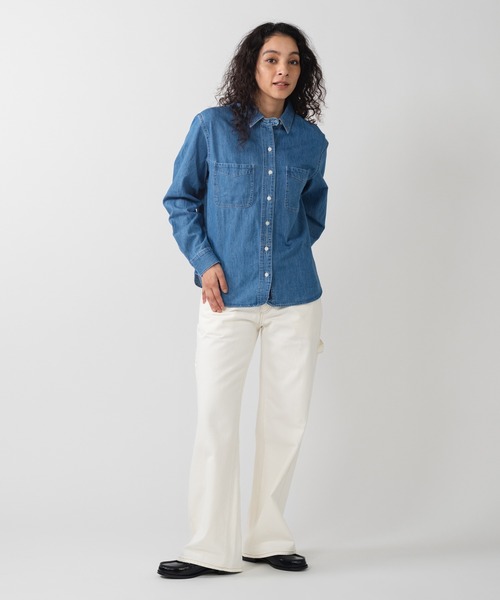 Levi's(リーバイス)の「Levi's/リーバイス BLUETAB(TM) カーペンターパンツ ベージュ(デニムパンツ・レディース・ホワイト・28inch/27inch/26inch/25inch/24inch/23inch)」の3枚目の写真