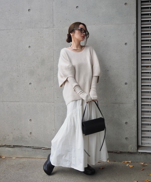 ニット セーター knit hand warmer 2set /ドルマンスリーブ ニット ハンドウォーマー 2点 セット レディース knit hand warmer 2set /ドルマンスリーブ ニット ハンド
