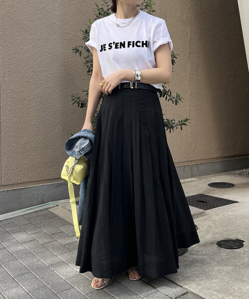 DouDou（ドゥドゥ）の「シアータックフレアスカート（スカート・レディース・ブラック/ホワイト/ブラウン・FREE）」の14枚目の写真